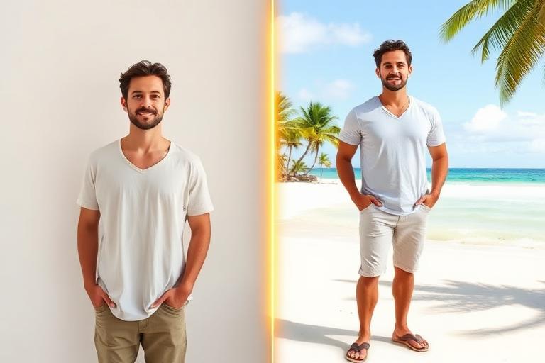 Background Swap before and after example