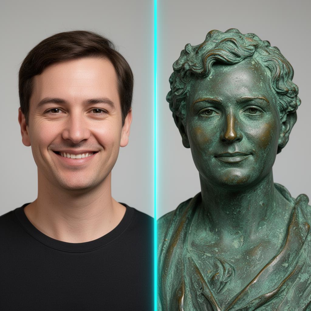 Ancient Bronze before and after example