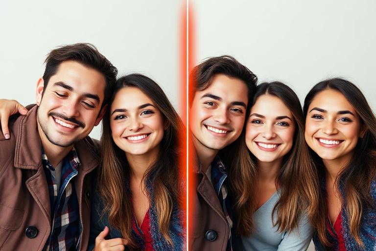 Group Photo Fix before and after example