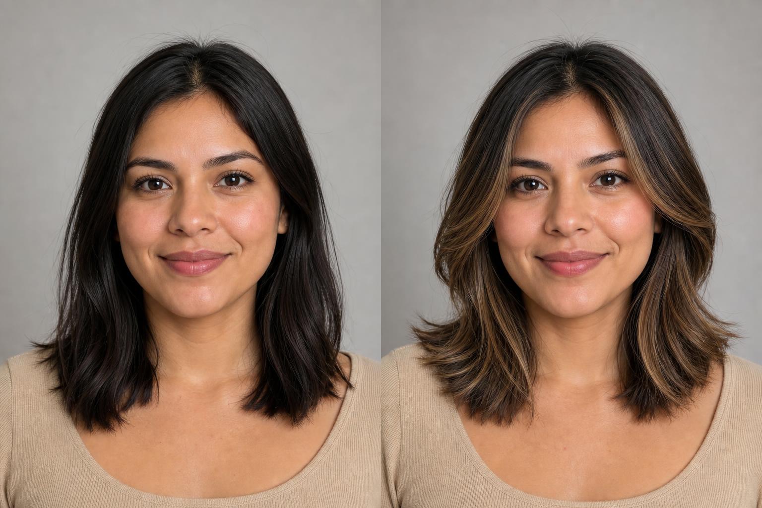 Hairstyle Studio before and after example