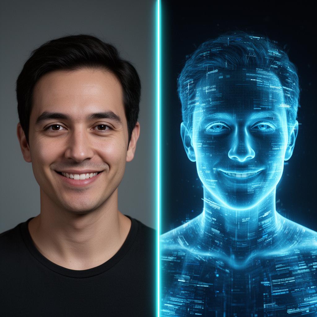Hologram before and after example