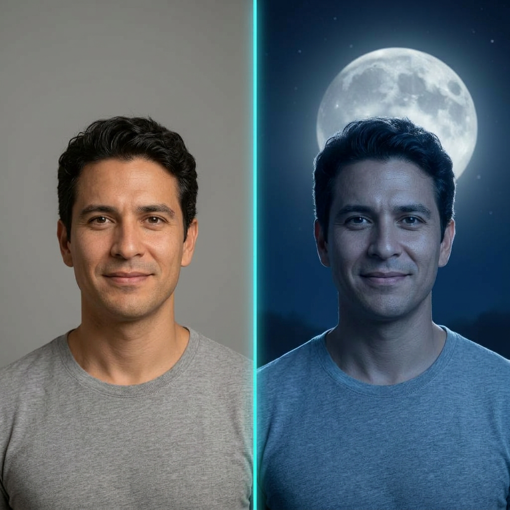 Moonlight before and after example