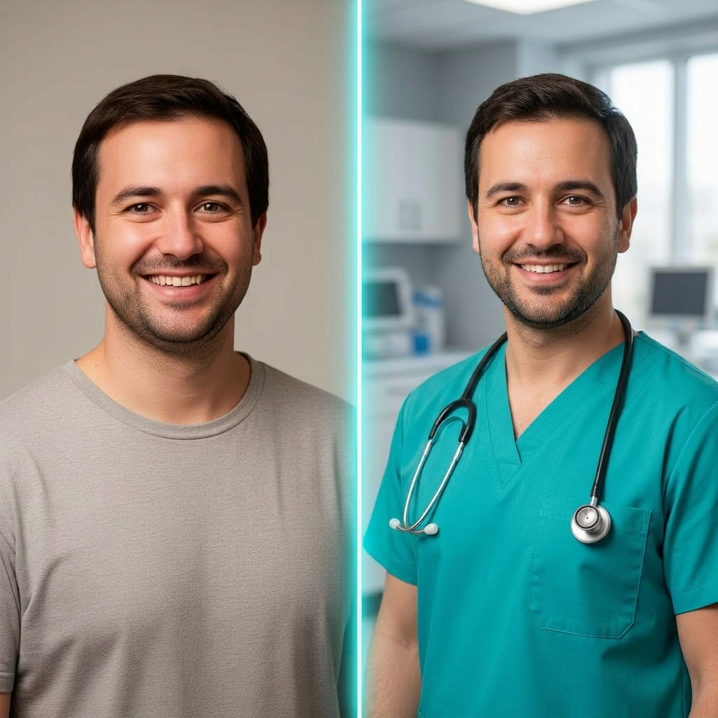 Nurse before and after example