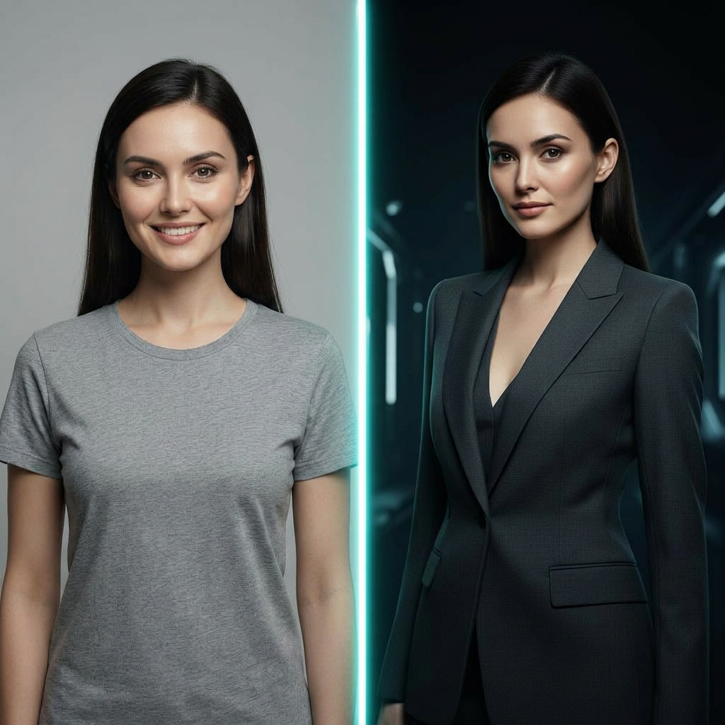 Outfit Swap before and after example