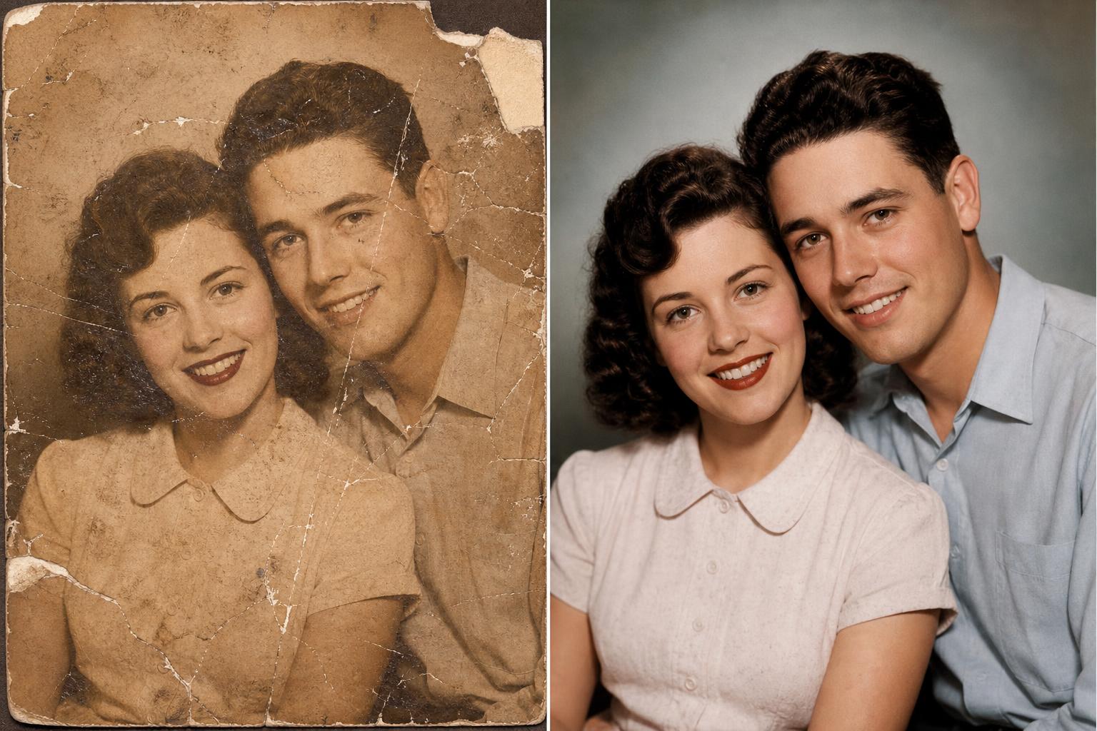 Photo Restore before and after example