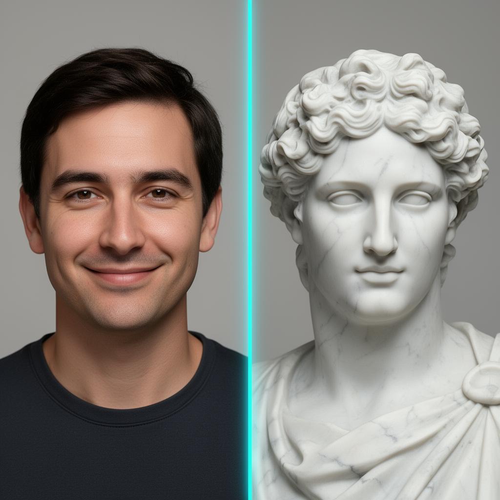 Marble Statue before and after example
