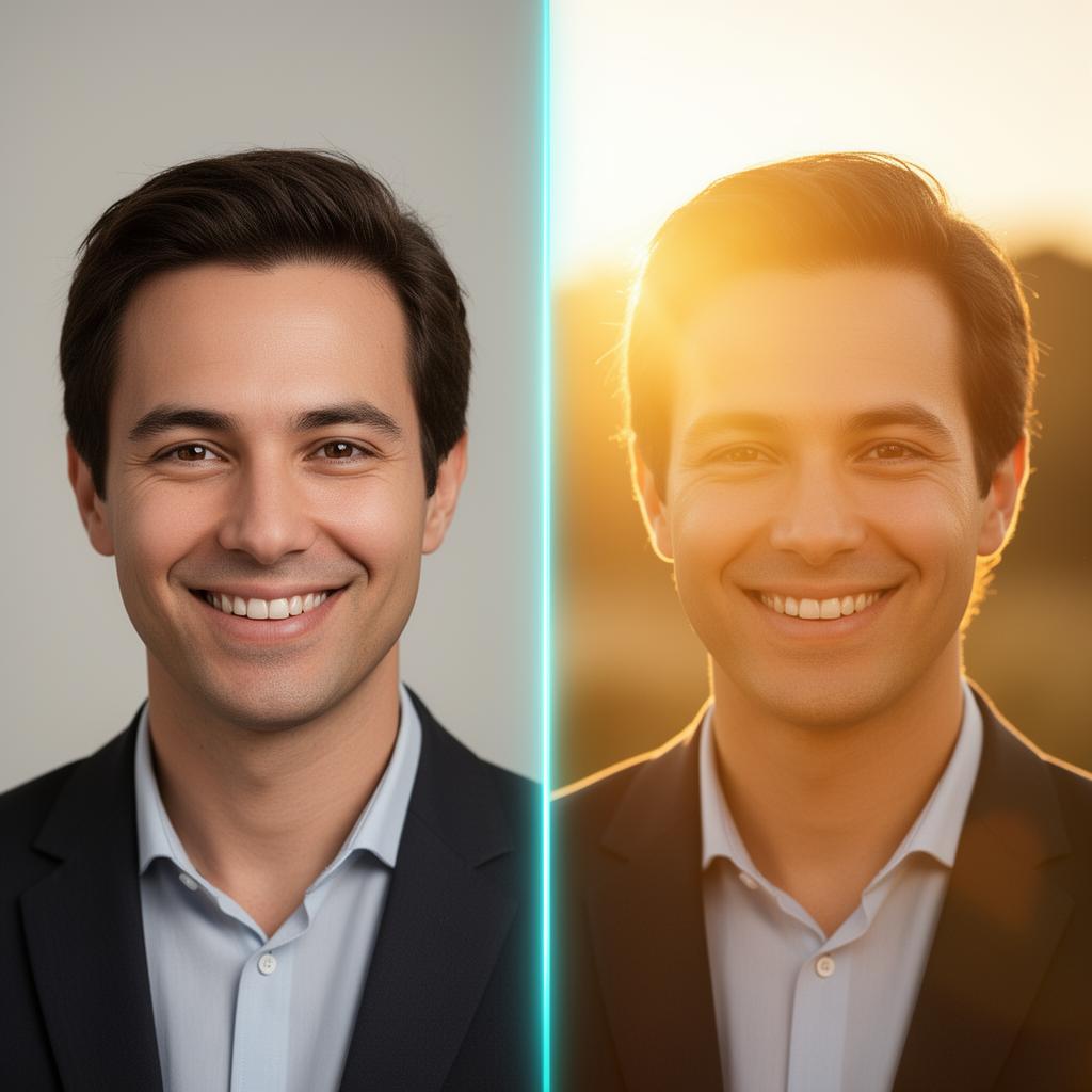 Golden Sun before and after example