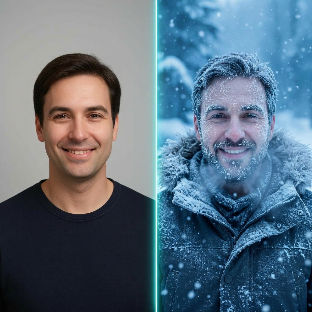 Winter Freeze before and after example
